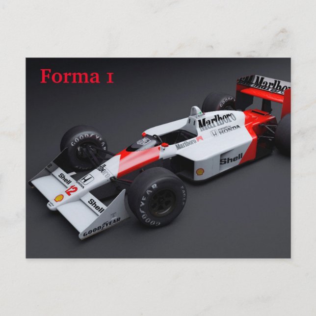Cartão Postal Carro Forma 1 (Frente)