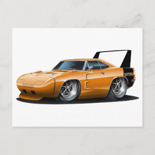 Cartão Postal Carro Laranja Do Daytona