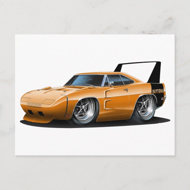 Cartão Postal Carro Laranja Do Daytona (Frente)