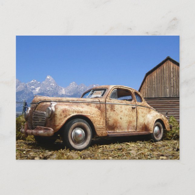 Cartão Postal Carro legal Rusty Vintage (Frente)