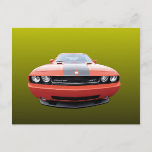 CARTÃO POSTAL CARRO MUSCULAR AMERICANO.
