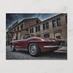 Cartão Postal carro músculo clássico de chevy corvette