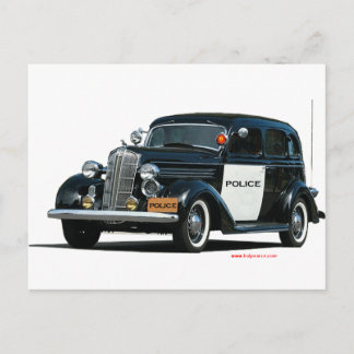 Cartão Postal Carro_Patrulha_Clássico_Antigo