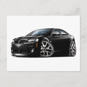Cartão Postal Carro preto Pontiac G8 GXP