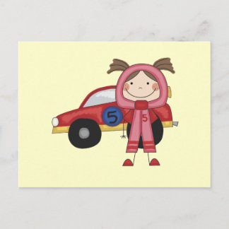 Cartão Postal Carro Race - Camisas Meninas e Presentes