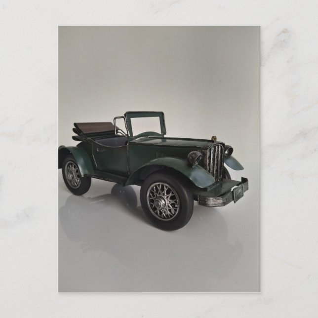 Cartão Postal carro retrorreflectível antigo (Frente)