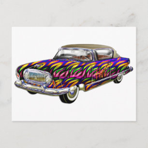 Cartão Postal Carro superior clássico do duro de duas portas