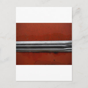 Cartão Postal Carro vintage de Jardim Lixo, Tinta Velha Vermelha