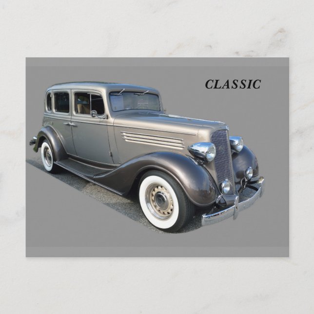 Cartão Postal Carro vintage Restaurado (Frente)