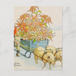 Cartão Postal “Carroça Poinsettia” por Jenny Nystrom