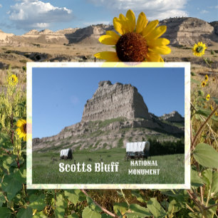 Cartão Postal Carroças Conestoga, Monumento Nacional Scotts Bluf