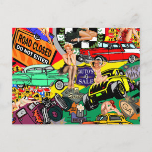 Cartão Postal Carros Antigos Incríveis