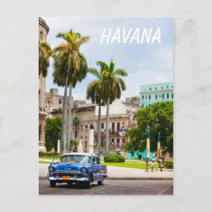 Cartão Postal Carros antigos na rua de Havana