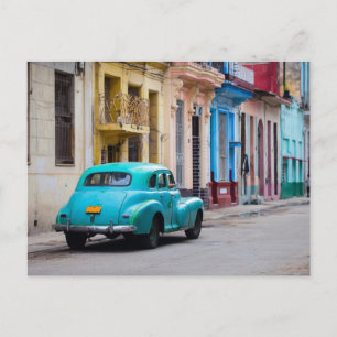 Cartão Postal Carros antigos nas ruas de Havana