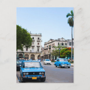 Cartão Postal Carros antigos nas ruas de Havana