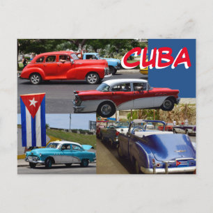Cartão Postal Carros Clássicos de Cuba em Havana