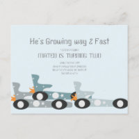 Carros de Corrida Retro Festa de Aniversário Lua E