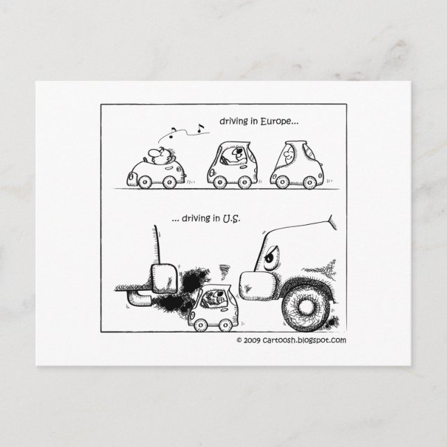 Cartão Postal Carros inteligentes nos Estados Unidos (Frente)