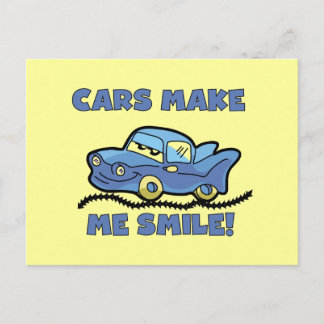 Cartão Postal Carros me fazem sorrir de T-shirts e presentes