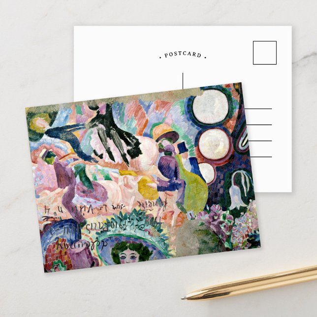 Cartão Postal Carrossel de Porcos | Robert Delaunay (Criador carregado)
