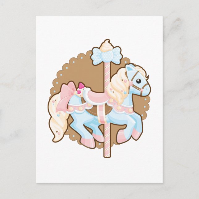 Cartão Postal Carrossel do sorvete (Frente)