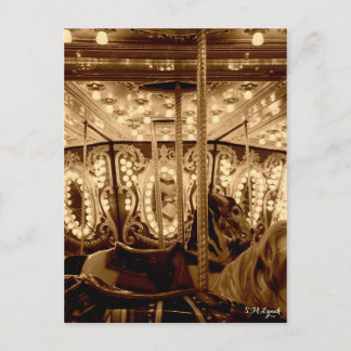 Cartão Postal Carrossel do vintage