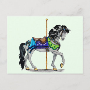 Cartão Postal Carrossel Horse