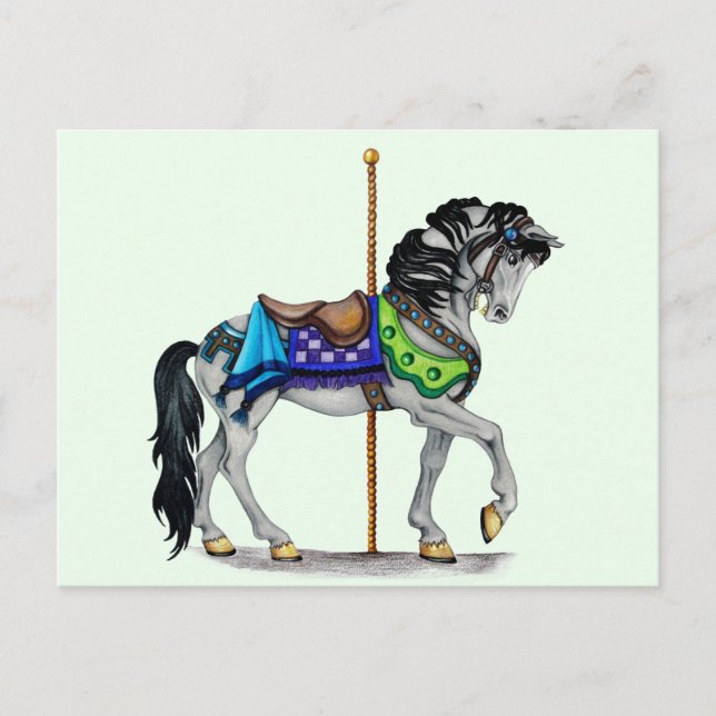 Cartão Postal Carrossel Horse (Frente)