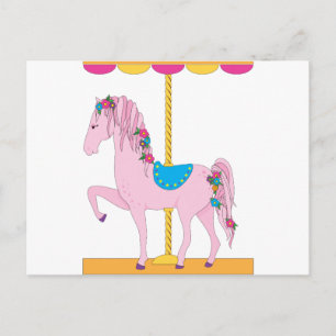Cartão Postal Carrossel Horse