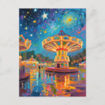 Carrossel Noturno da Nebulosa - Arte Inspirada em 