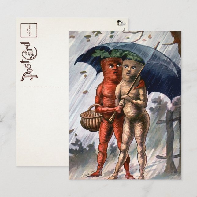 Cartão Postal Carrotes Vitorianos no Cartão-Postal da Chuva  (Frente/Verso)