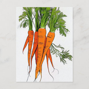 Cartão Postal Carrots Art Card