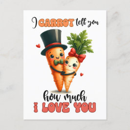 Cartão Postal Carrots Te Ama Namorados Punny