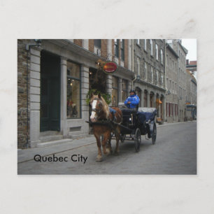 Cartão Postal Carruagem de Cidade Antiga de Quebec