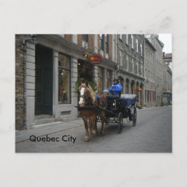 Cartão Postal Carruagem de Cidade Antiga de Quebec