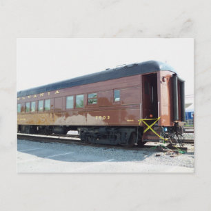 Cartão Postal Carruagem de Passageiros Ferroviários.  Strasburg,