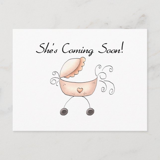 Cartão Postal Carruagem Ela está chegando em breve (Frente)