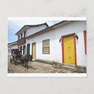 Cartão Postal Carruagem Em Rua Parati, Brasil