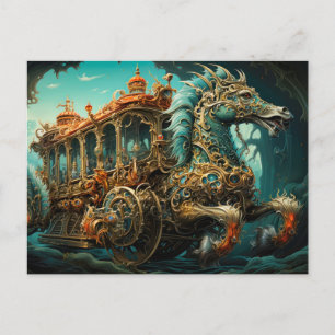 Cartão Postal Carruagems De Ornamentados De Pulverização De Cava