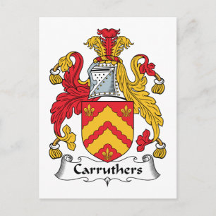 Cartão Postal Carruthers Family Crest