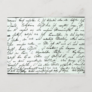 Cartão Postal Carta autografada de Franz Schubert