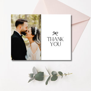 Cartão Postal Carta de Agradecimento de Fotografia de Casamento
