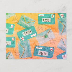 Cartão Postal Carta de amor