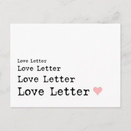 Cartão Postal Carta de amor