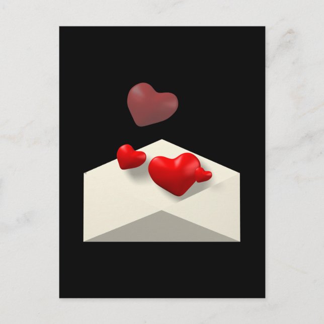 Cartão Postal Carta de amor (Frente)