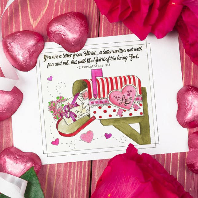 Cartão Postal Carta de Amor do Cartão-Postal Inspirativo do Cris (Criador carregado)