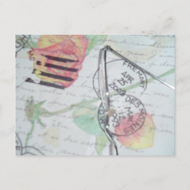 Cartão Postal Carta de Amor - Postmarks (Frente)