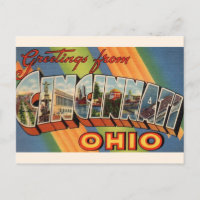 Carta de Boas Vindas Vintage de Cincinnati