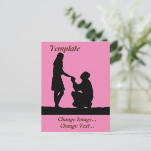 Cartão Postal Carta de Casamento
