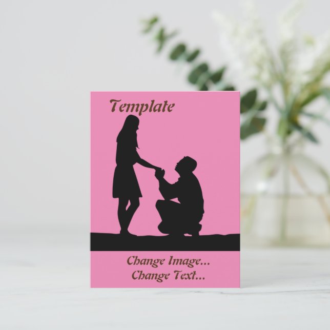 Cartão Postal Carta de Casamento (Em pé/Frente)